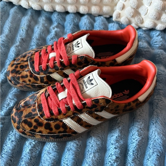 Adidas OG Sambas Leopard Print Sneakers with Red and White Details - Picture 3 of 8